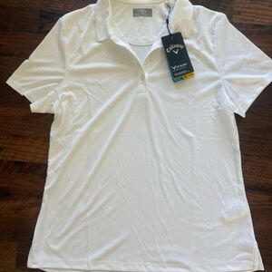 Callaway Women's White Performance Polo Shirt NWT Large